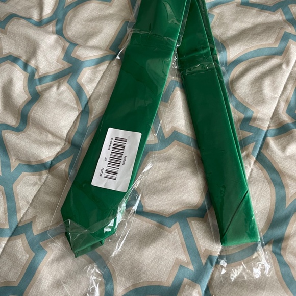 Azazie ‘Emerald’ Matte Satin, Men’s, Skinny Tie - Picture 3 of 7